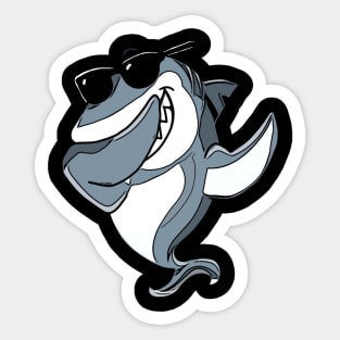 Dabbing Shark Sticker